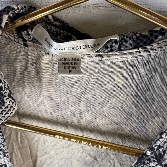 DVF Faux Wrap Snake Print Dress, Petite - Picture 4 of 7